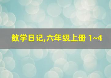 数学日记,六年级上册 1~4